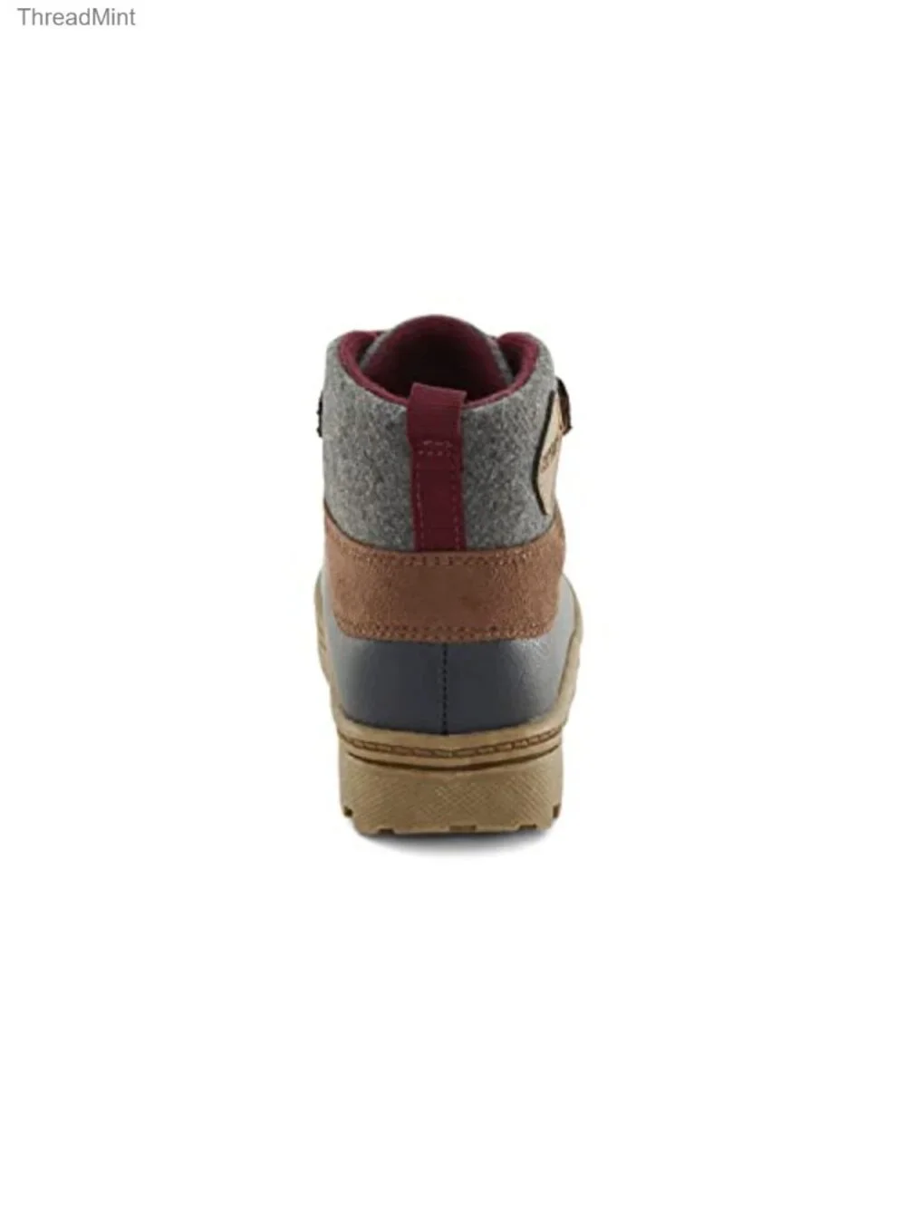 Kids Duck Boots with Hook-and-Loop Closure, Wool Fabric, Rubber Sole